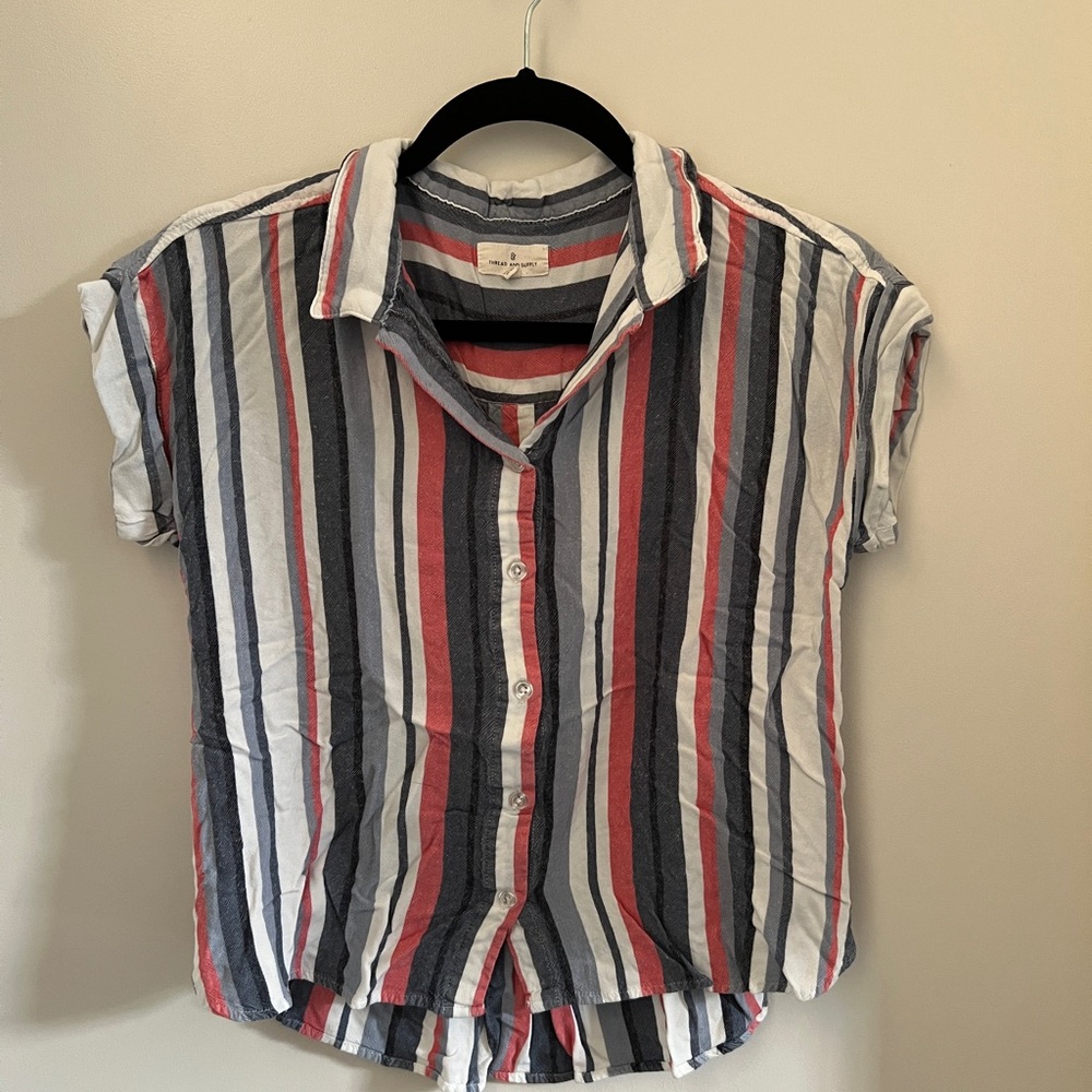 Striped Button Down Shirt by Thread and Supply